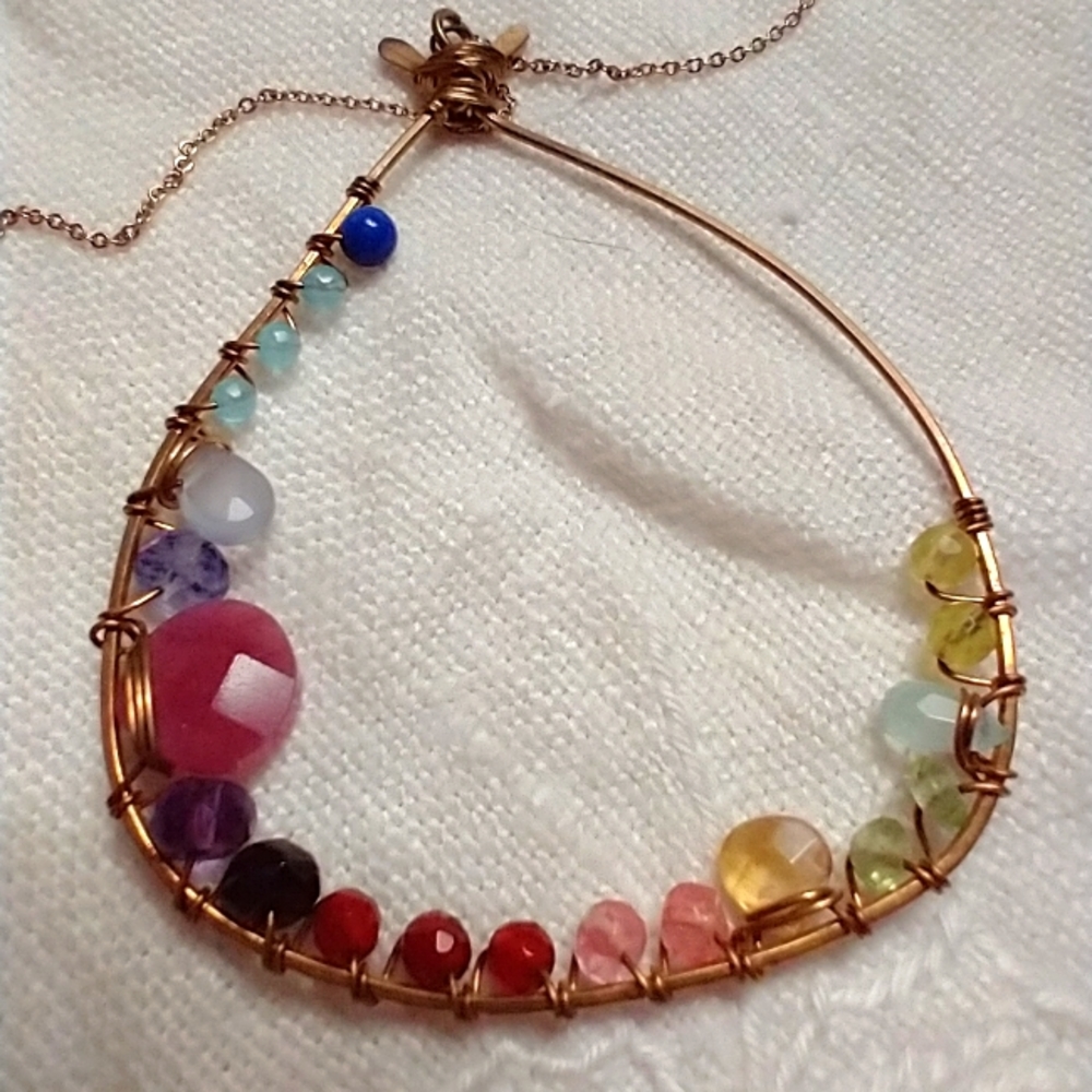 Nashelle Semi-precious Teardrop Necklace